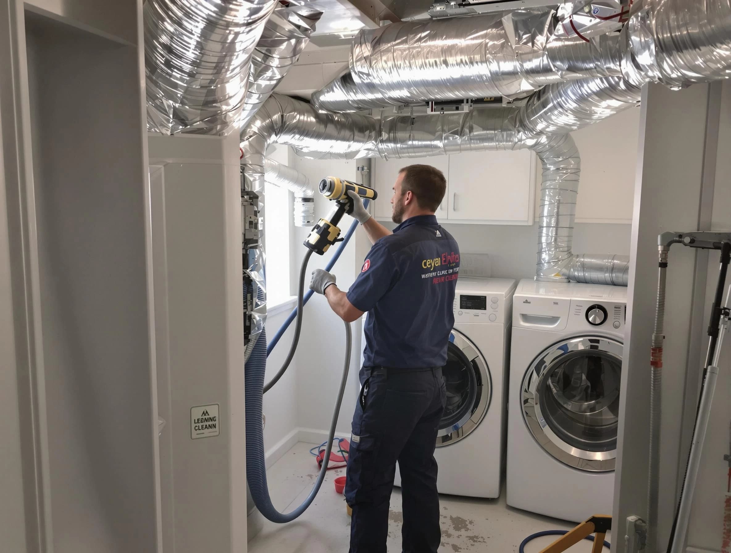 Millcreek Dryer Vent Cleaning specialist using advanced equipment for thorough duct cleaning in Millcreek