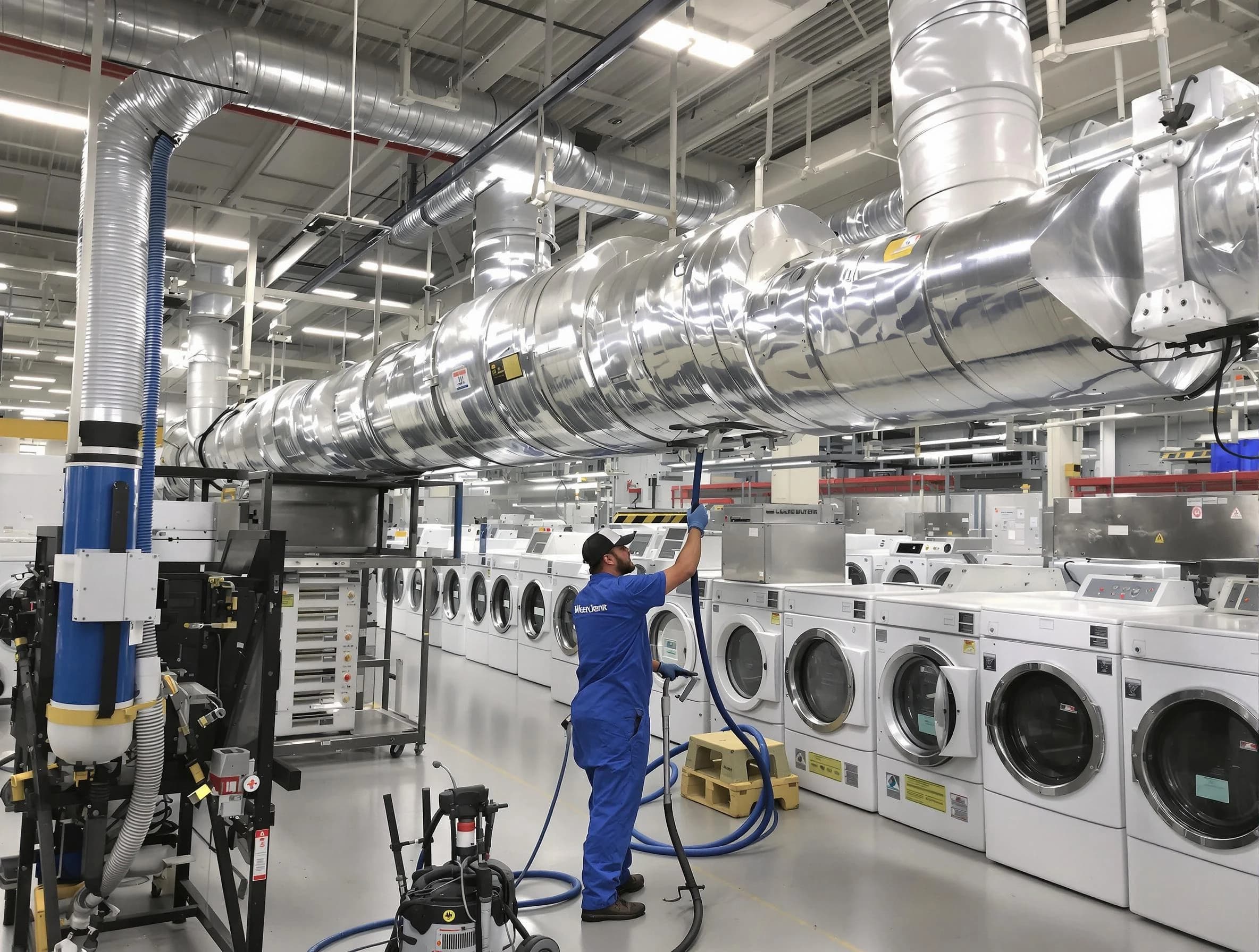 Millcreek Dryer Vent Cleaning team performing heavy-duty industrial dryer vent cleaning in Millcreek