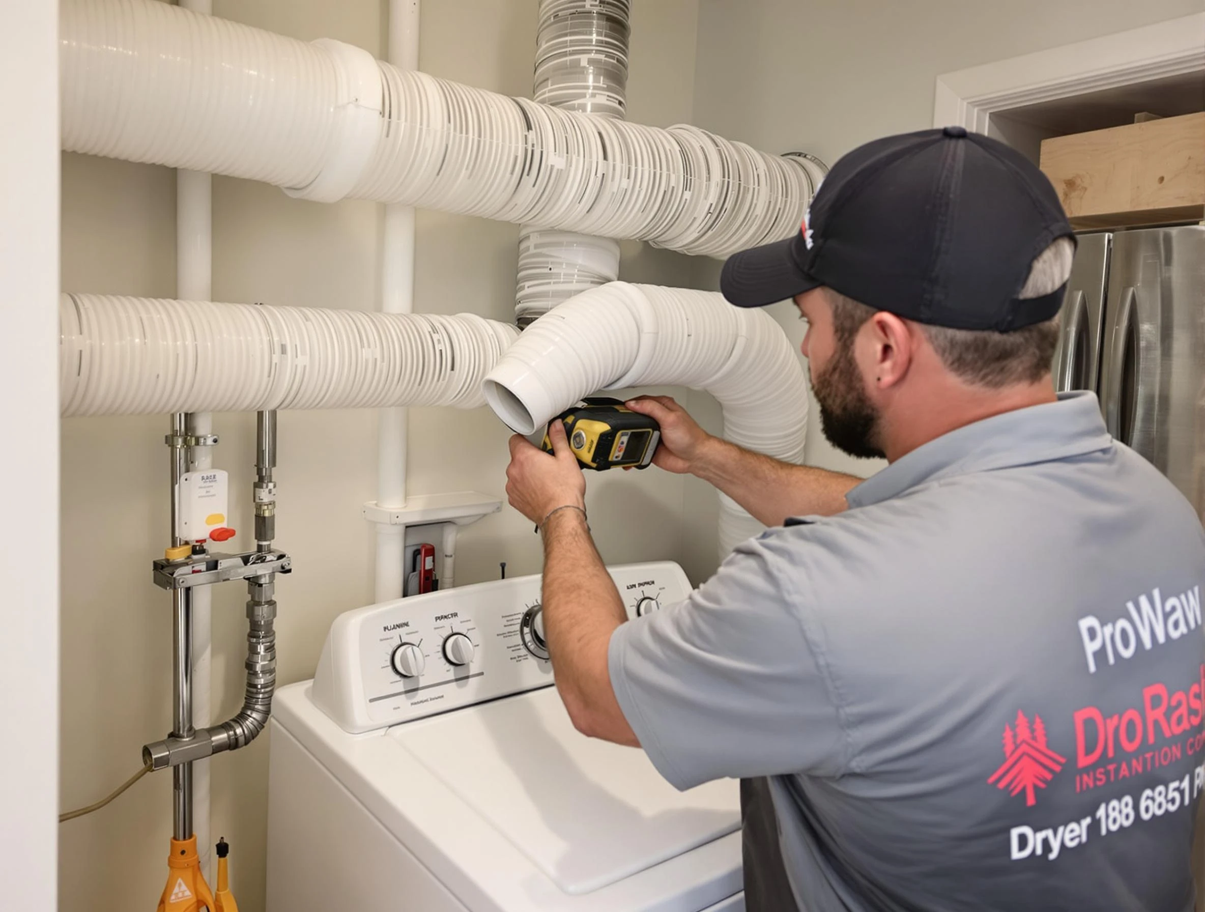Professional dryer vent hose installation by Millcreek Dryer Vent Cleaning in Millcreek